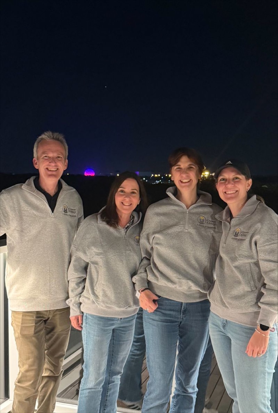 The Crown Abbey team celebrating 10 years at Hygienix 2025 in Orlando