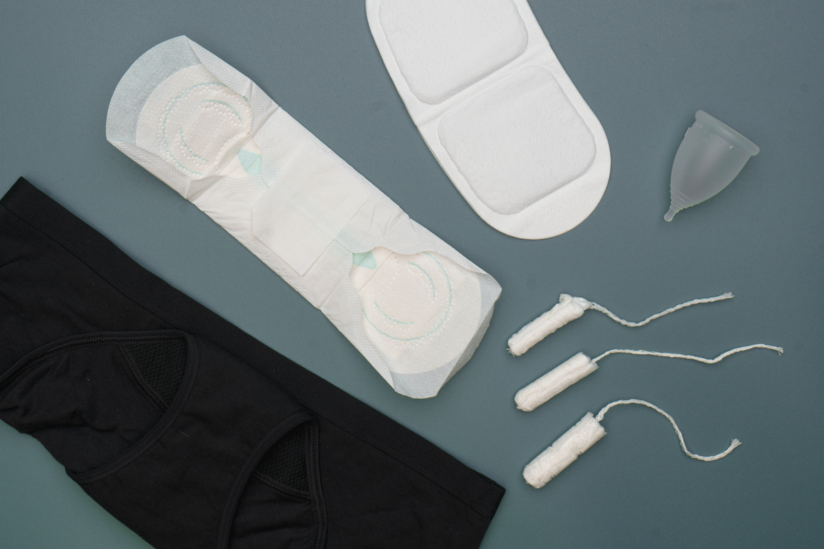 Menstrual pads, tampons, and menstrual cup